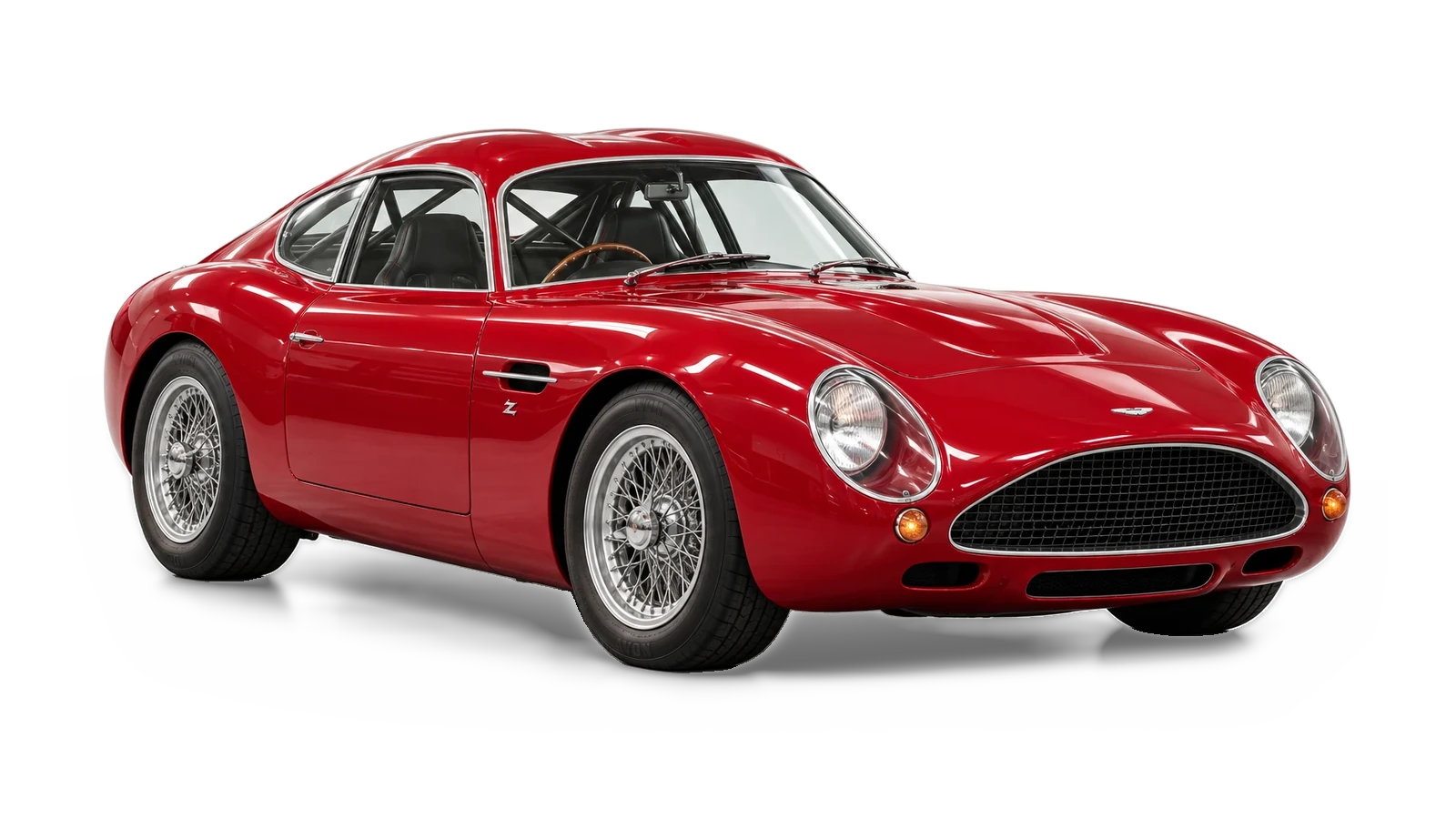 Aston Martin DB4 GT Zagato Continuation — AI-generated studio illustration for Atelier Grand Slam