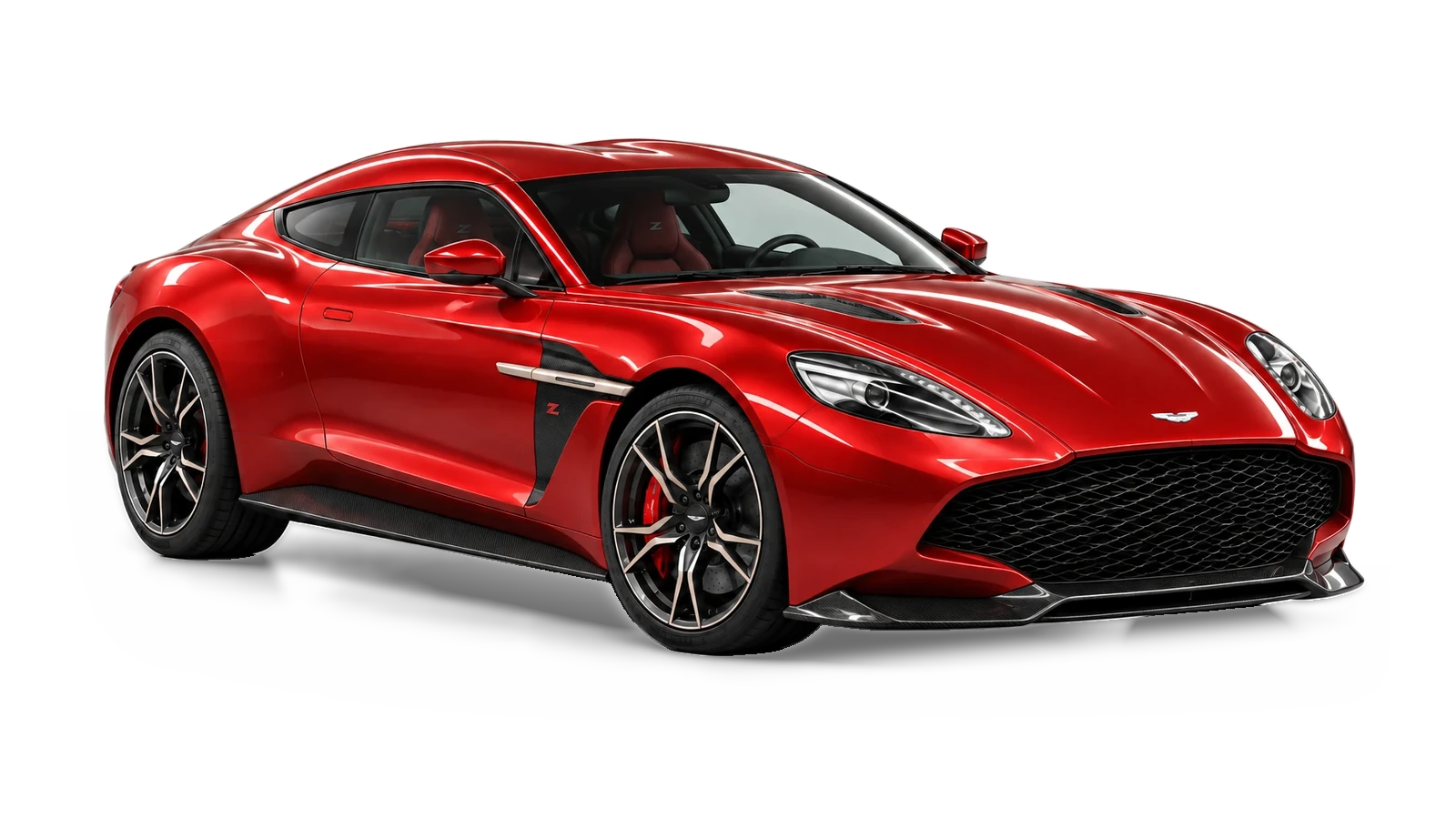 Aston Martin Vanquish Zagato Coupé — AI-generated studio illustration for Atelier Grand Slam