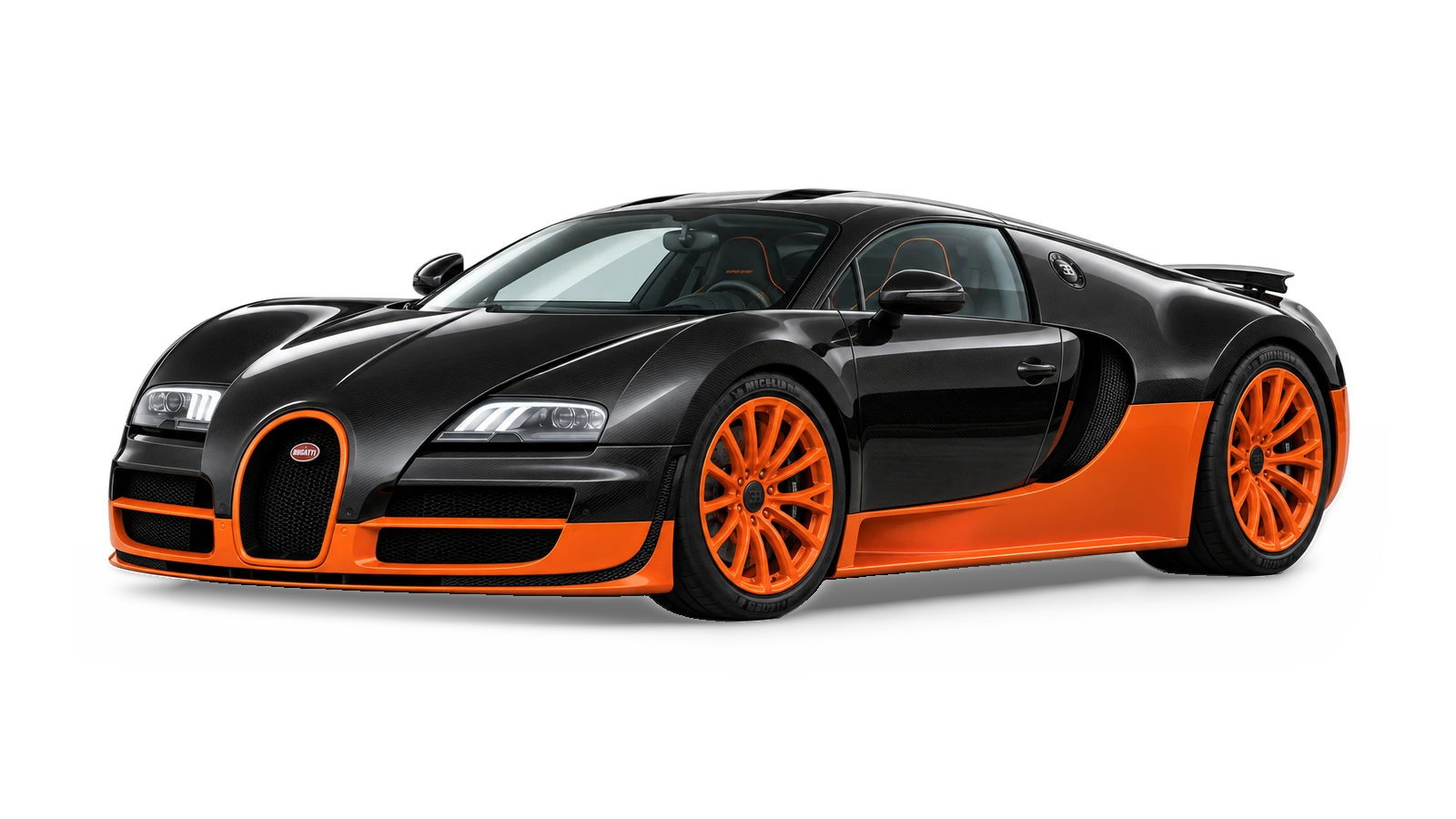 AI-generated illustrative studio view of Bugatti Veyron 16.4 Super Sport World Record Edition for the Atelier Grand Slam Collector Index