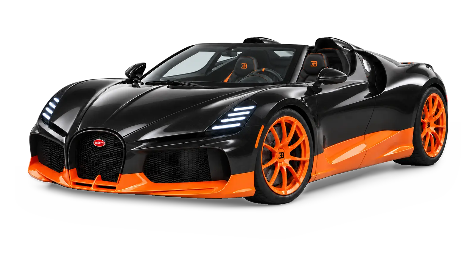 AI-generated illustrative studio view of Bugatti W16 Mistral for the Atelier Grand Slam Collector Index