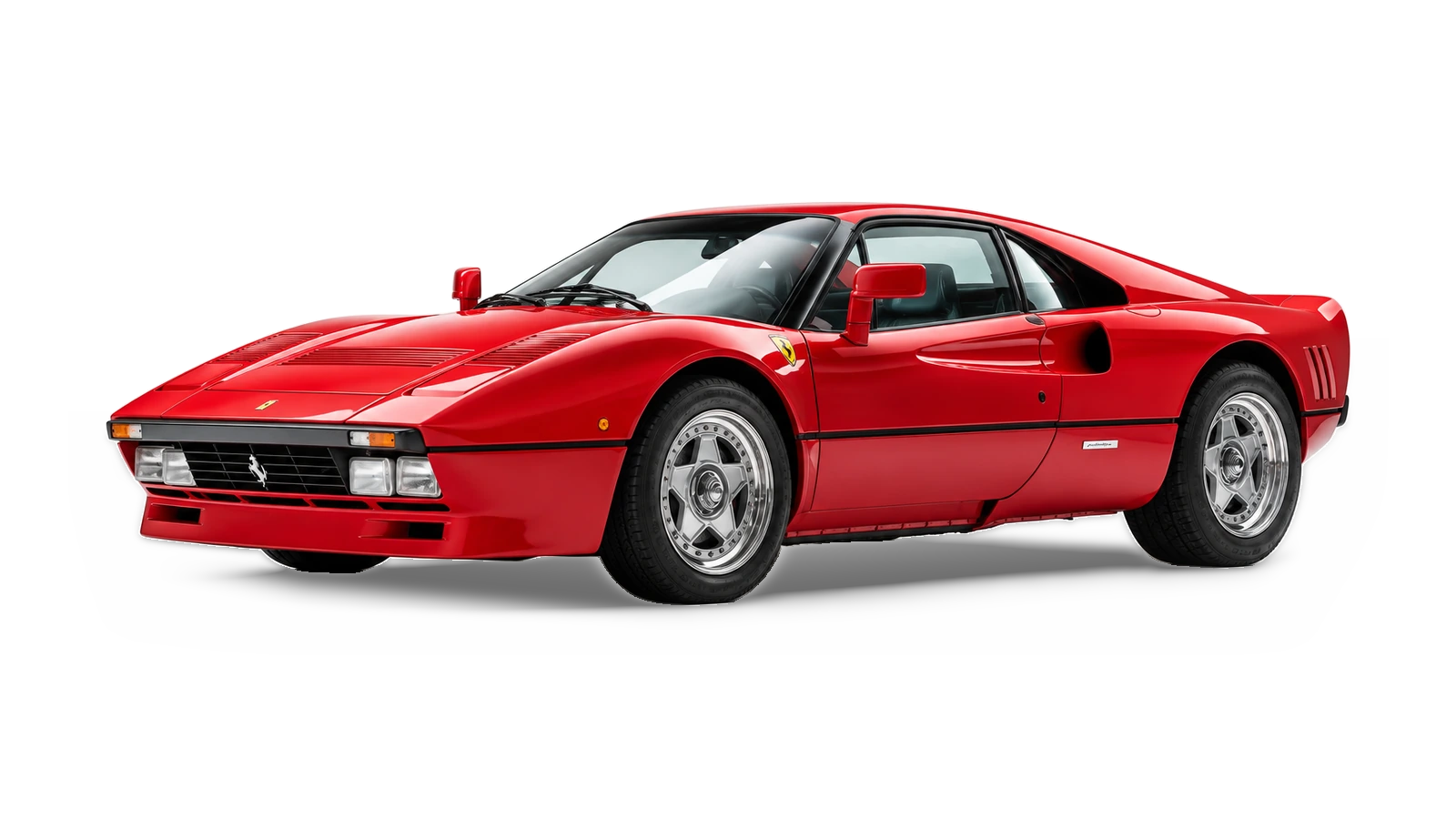 AI-generated illustrative studio view of Ferrari 288 GTO for the Atelier Grand Slam Collector Index
