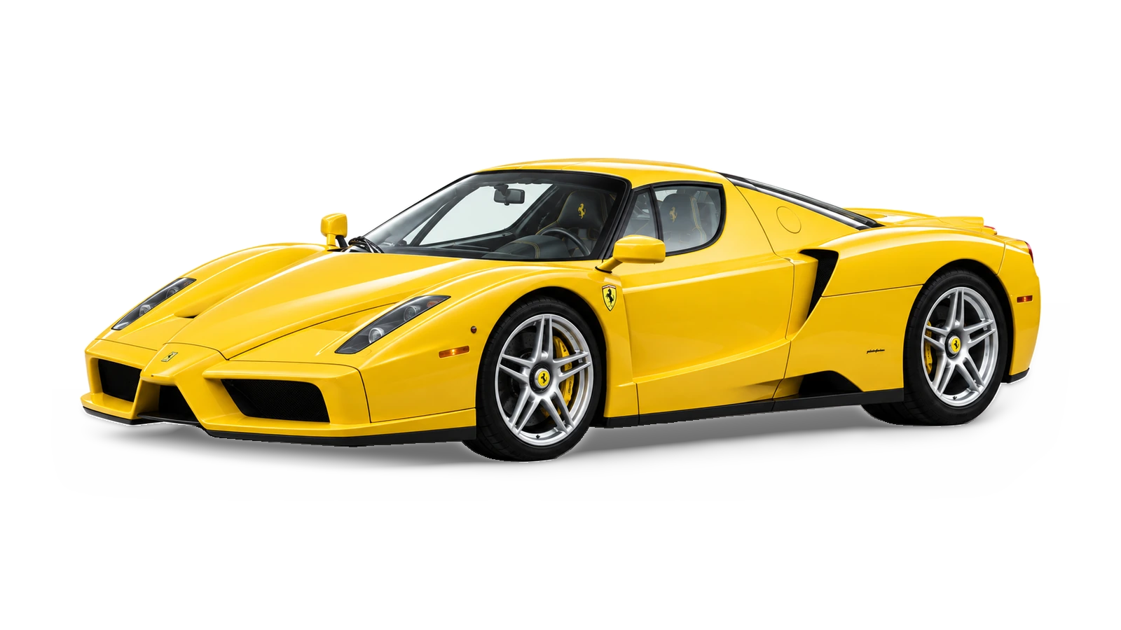 AI-generated illustrative studio view of Ferrari Enzo for the Atelier Grand Slam Collector Index