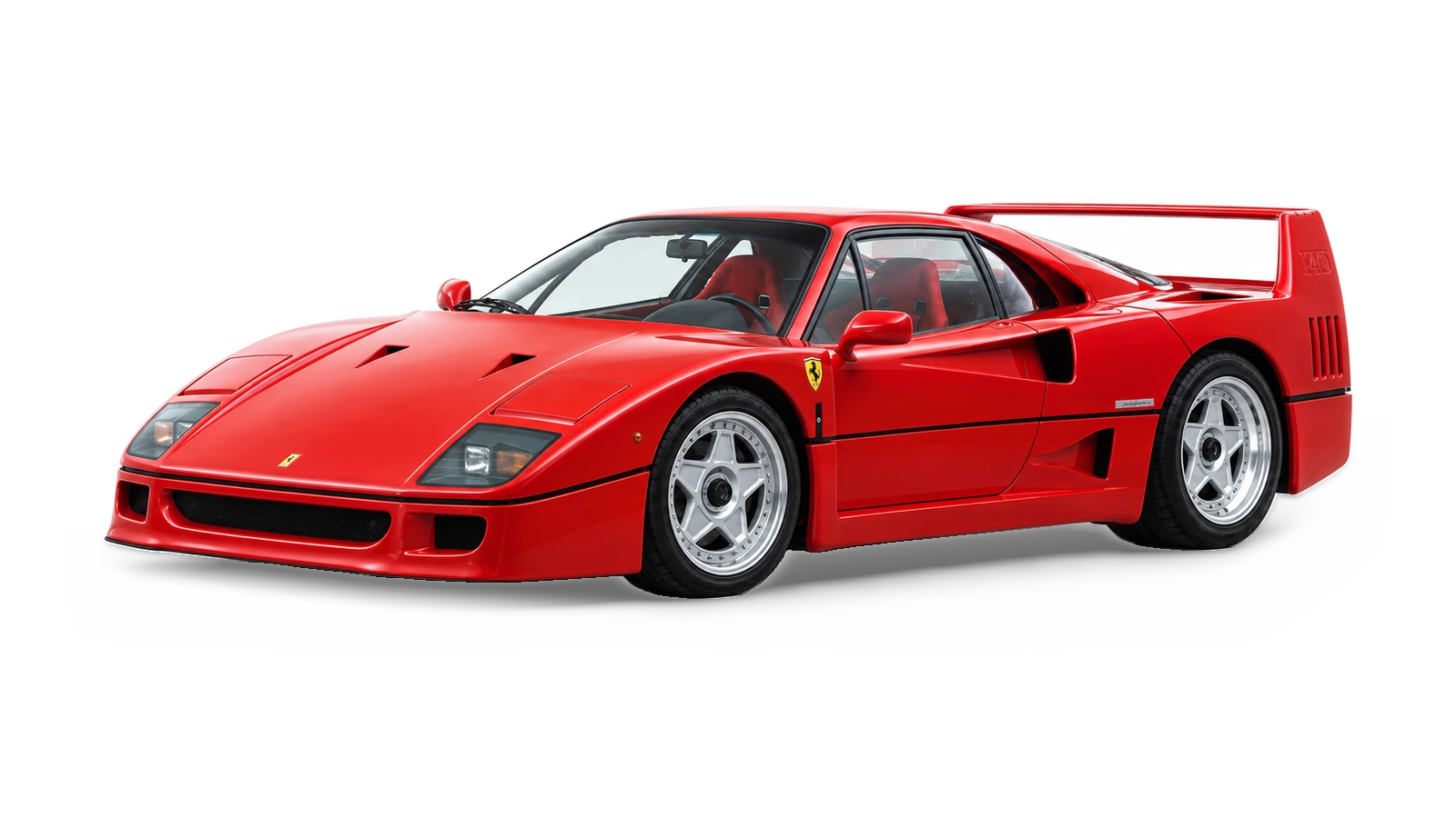 AI-generated illustrative studio view of Ferrari F40 for the Atelier Grand Slam Collector Index