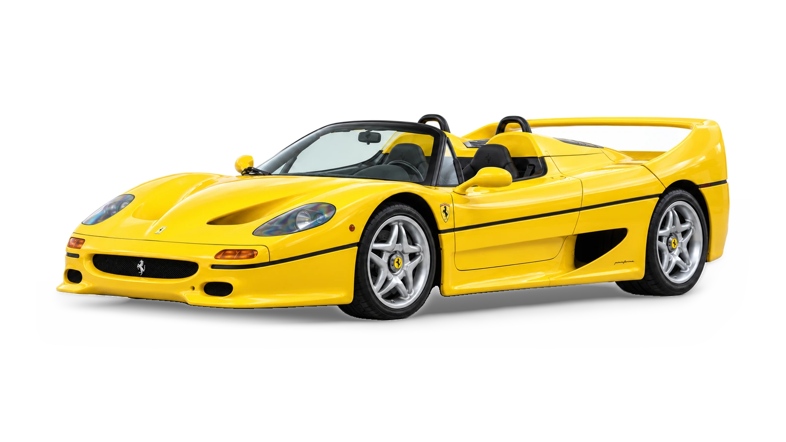 AI-generated illustrative studio view of Ferrari F50 for the Atelier Grand Slam Collector Index