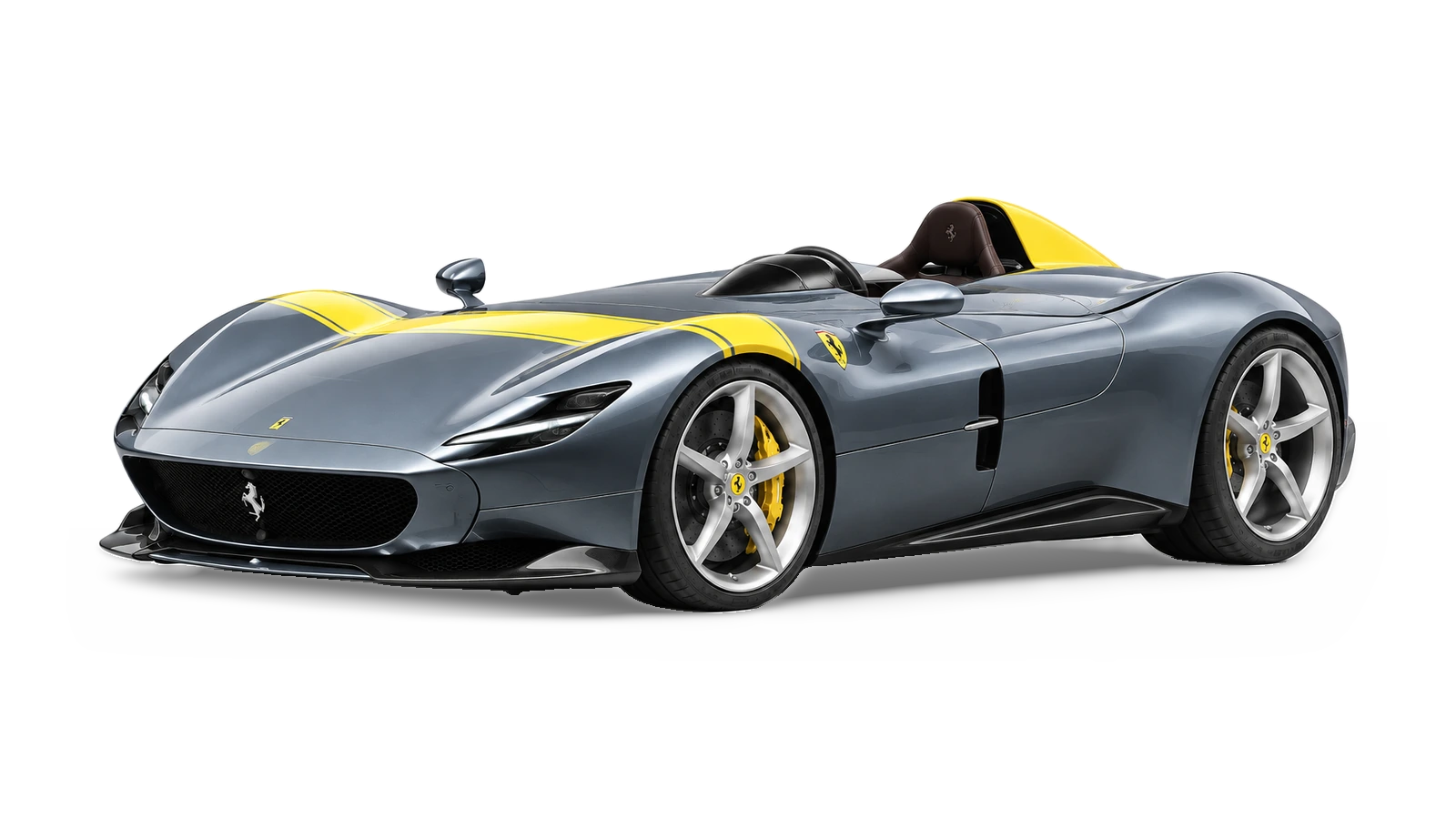 AI-generated illustrative studio view of Ferrari Monza SP1 for the Atelier Grand Slam Collector Index