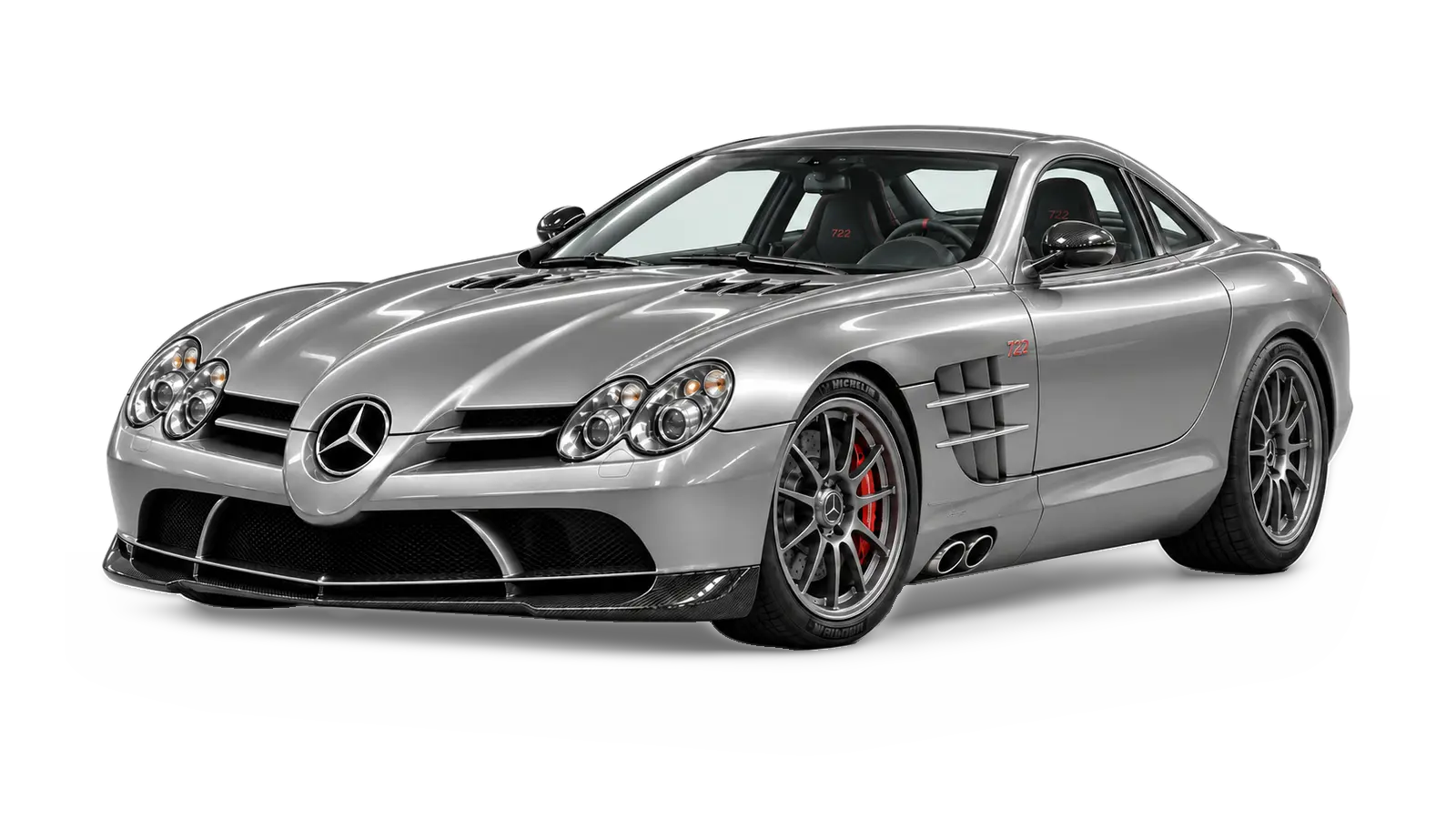 AI-generated illustrative studio view of Mercedes-Benz SLR McLaren 722 Edition for the Atelier Grand Slam Collector Index