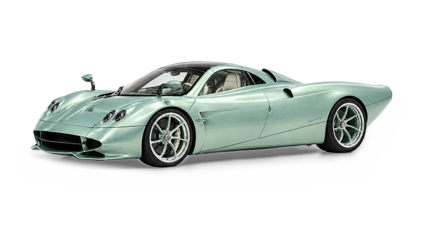 AI-generated illustrative studio view of Pagani Huayra Codalunga for the Atelier Grand Slam Collector Index