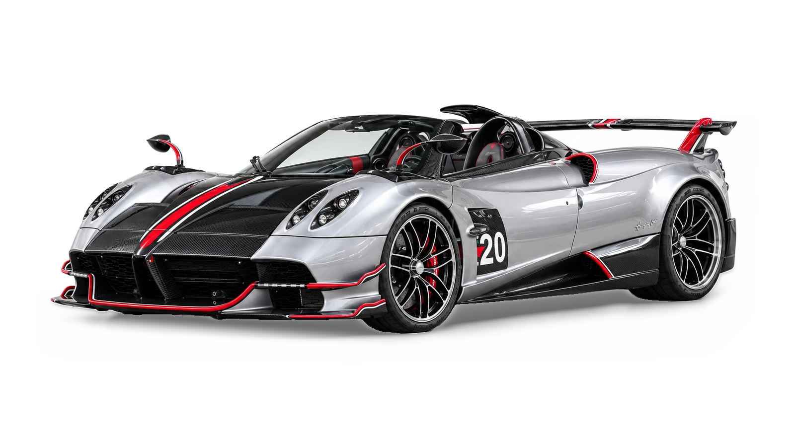 AI-generated illustrative studio view of Pagani Huayra Roadster BC for the Atelier Grand Slam Collector Index